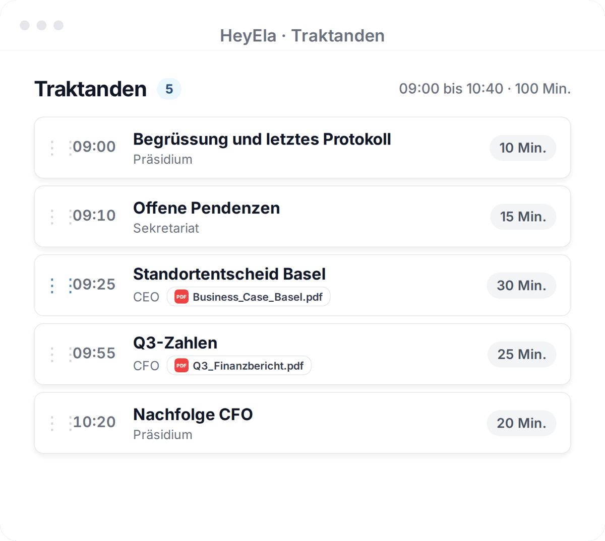 Traktandenliste